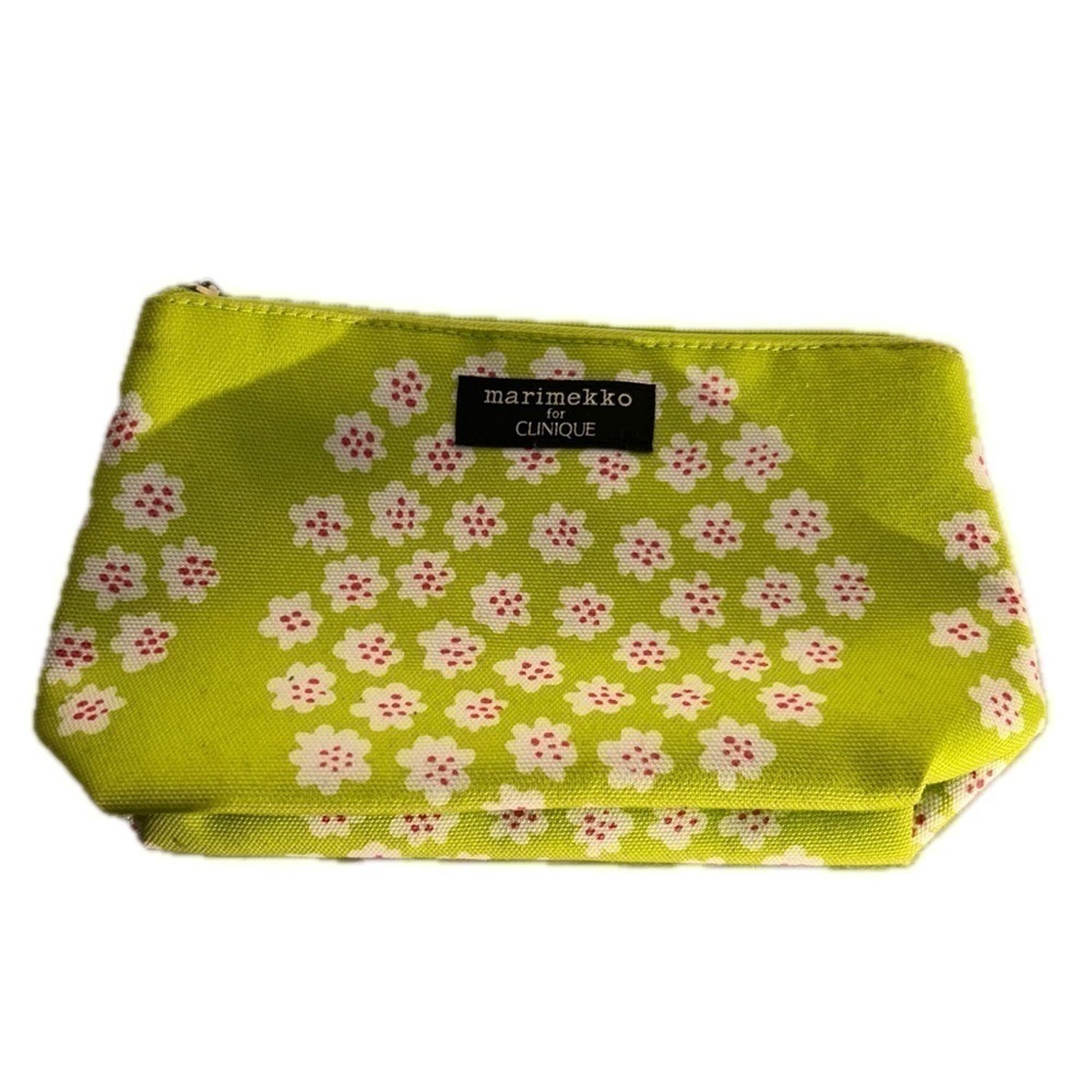 Marimekko for Clinique Bag Makeup Holder Cometic Bag Floral Zipper Pouch Carrier